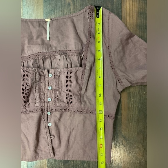 NWOT Free People Joi Crop Blouse Sz Sm - Picture 8 of 13